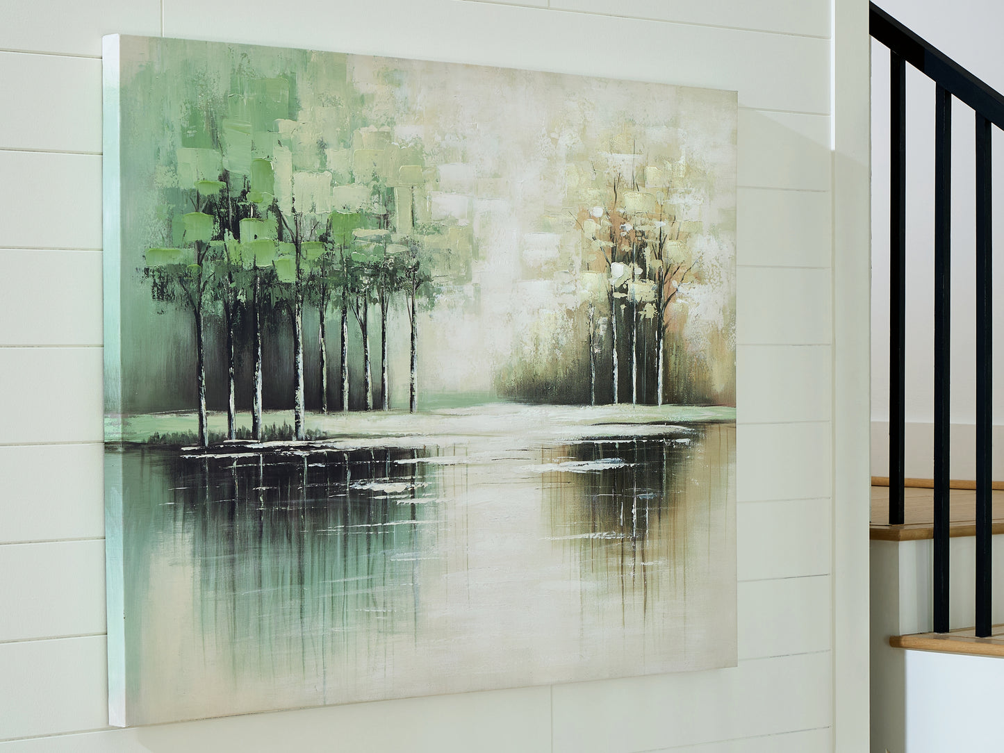 The Furniture Outlets - Ashley Furniture - Garlenridge Wall Decor - Wall Art / Green/Tan/White - A8000470
