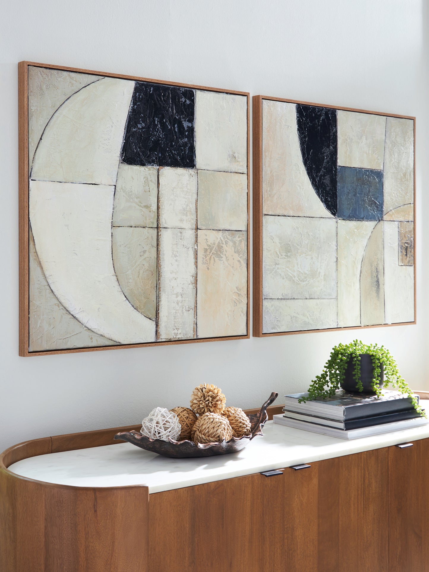 The Furniture Outlets - Ashley Furniture - Bexlen Wall Decor - Wall Art Set (Set of 2) / Tan/Taupe/Black - A8000498