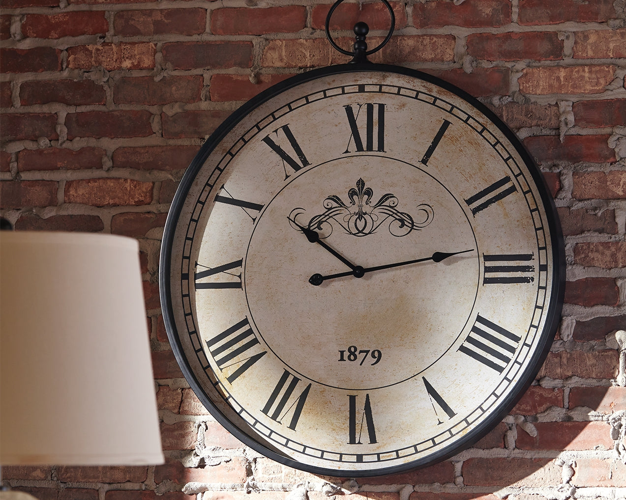The Furniture Outlets - Ashley Furniture - Augustina Wall Decor - Wall Clock / Antique Black - A8010110