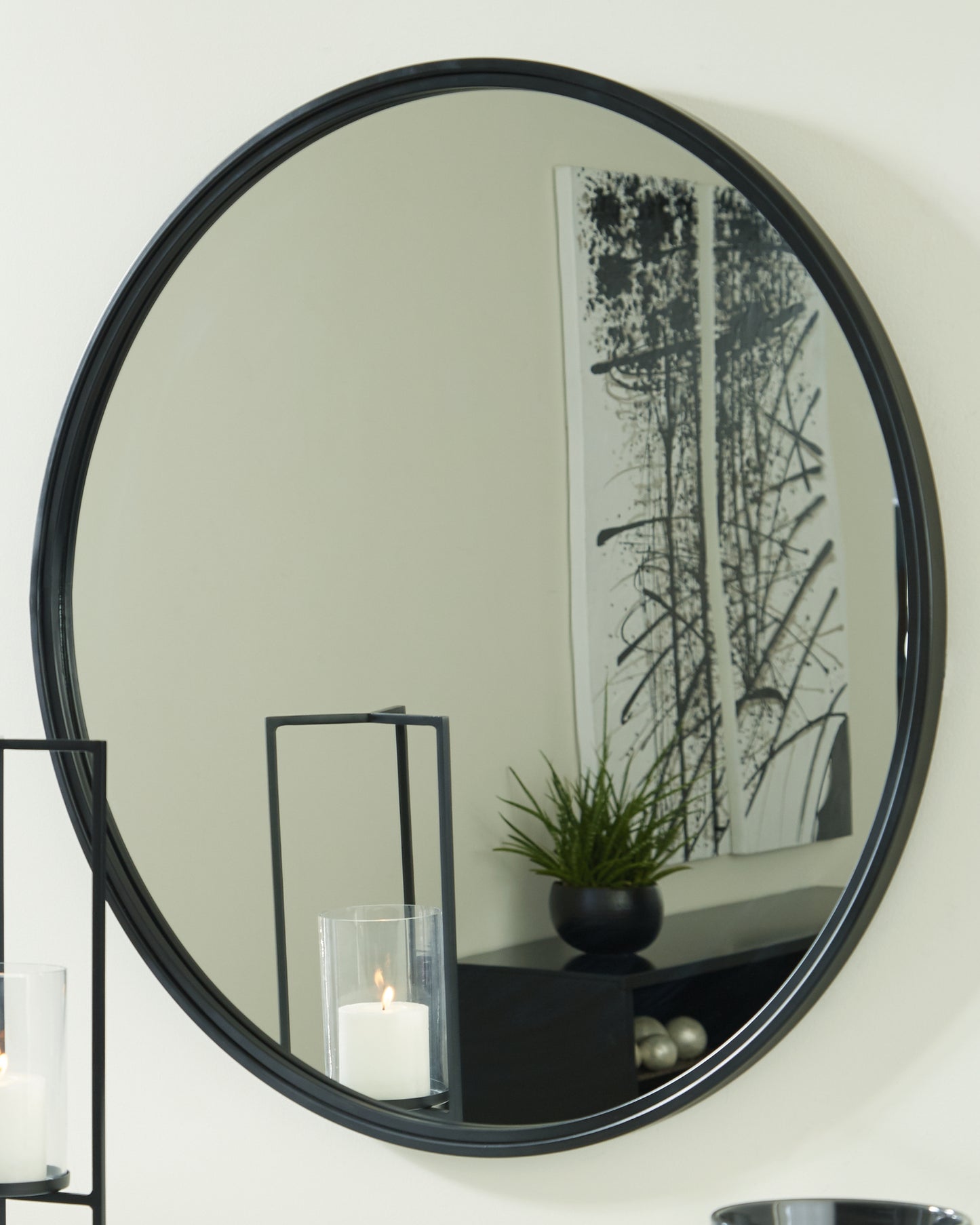 The Furniture Outlets - Ashley Furniture - Brocky Mirror - Accent Mirror / White - A8010293