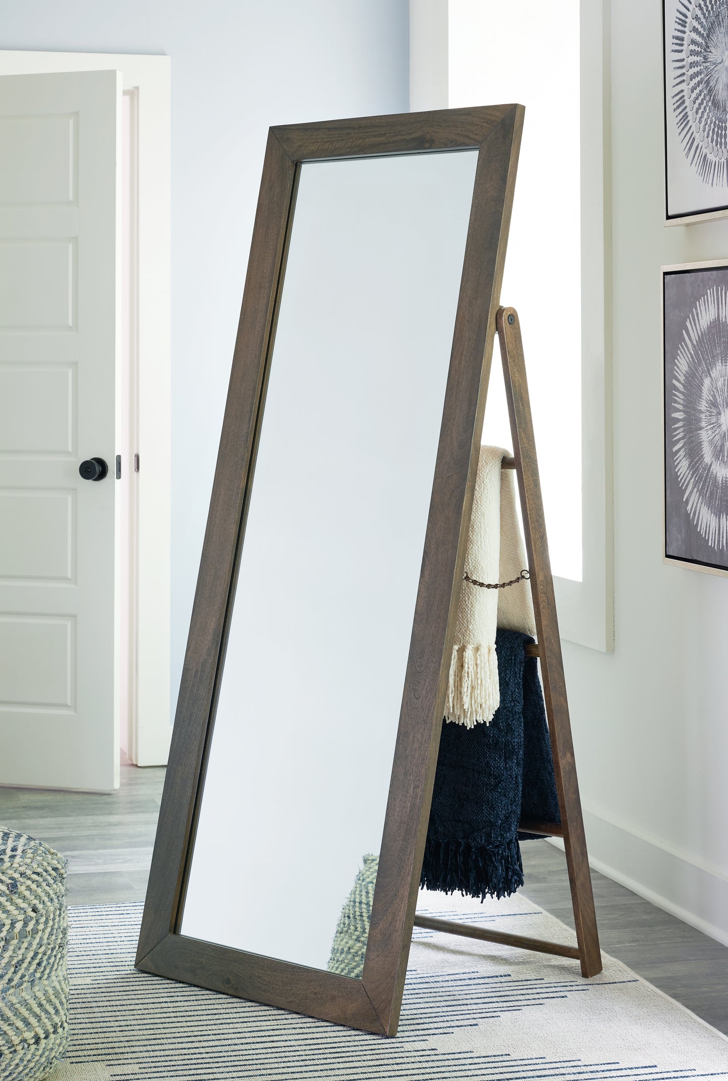 The Furniture Outlets - Ashley Furniture - Dirkins Mirror - Floor Mirror / Brown - A8010343