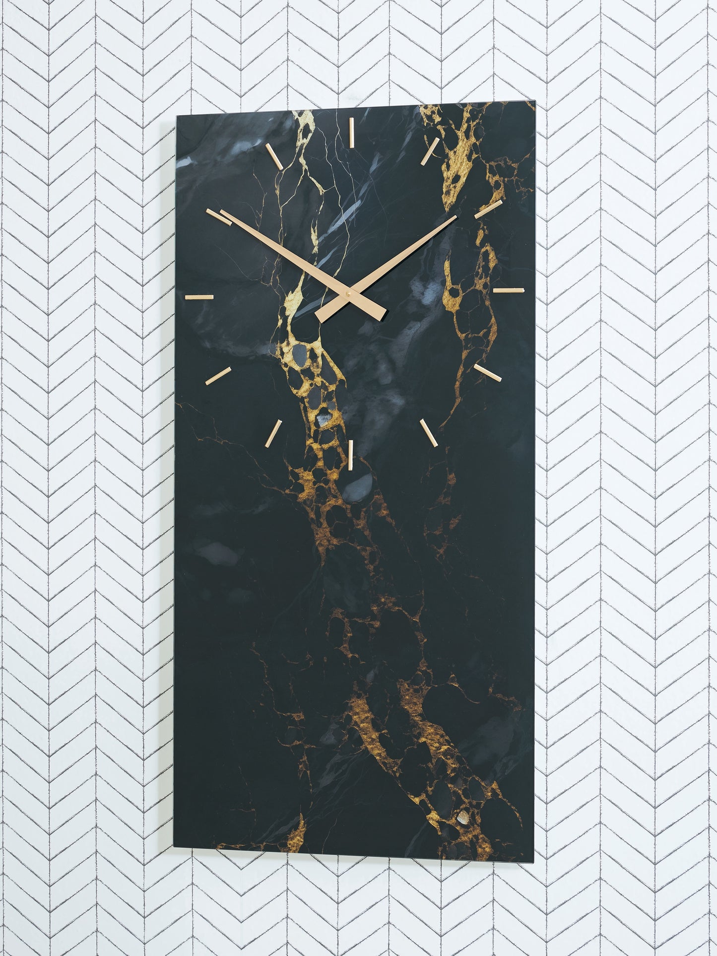 The Furniture Outlets - Ashley Furniture - Teague Wall Decor - Wall Clock / Black/Gold Finish - A8010430