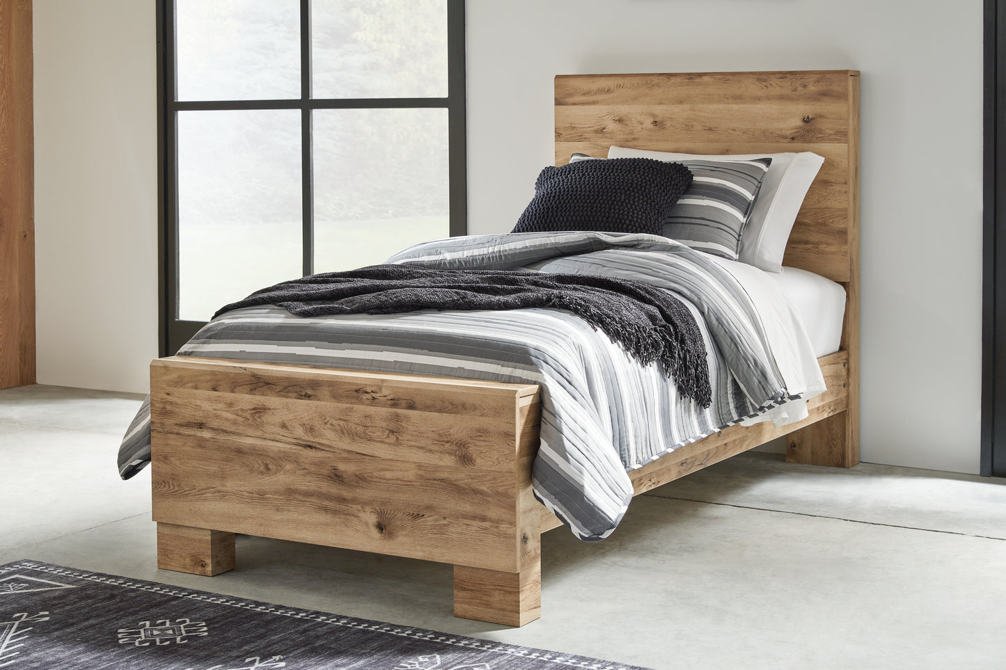 The Furniture Outlets - Ashley Furniture - Hyanna Bedroom - Twin Panel Bed / Tan Brown - B1050B20
