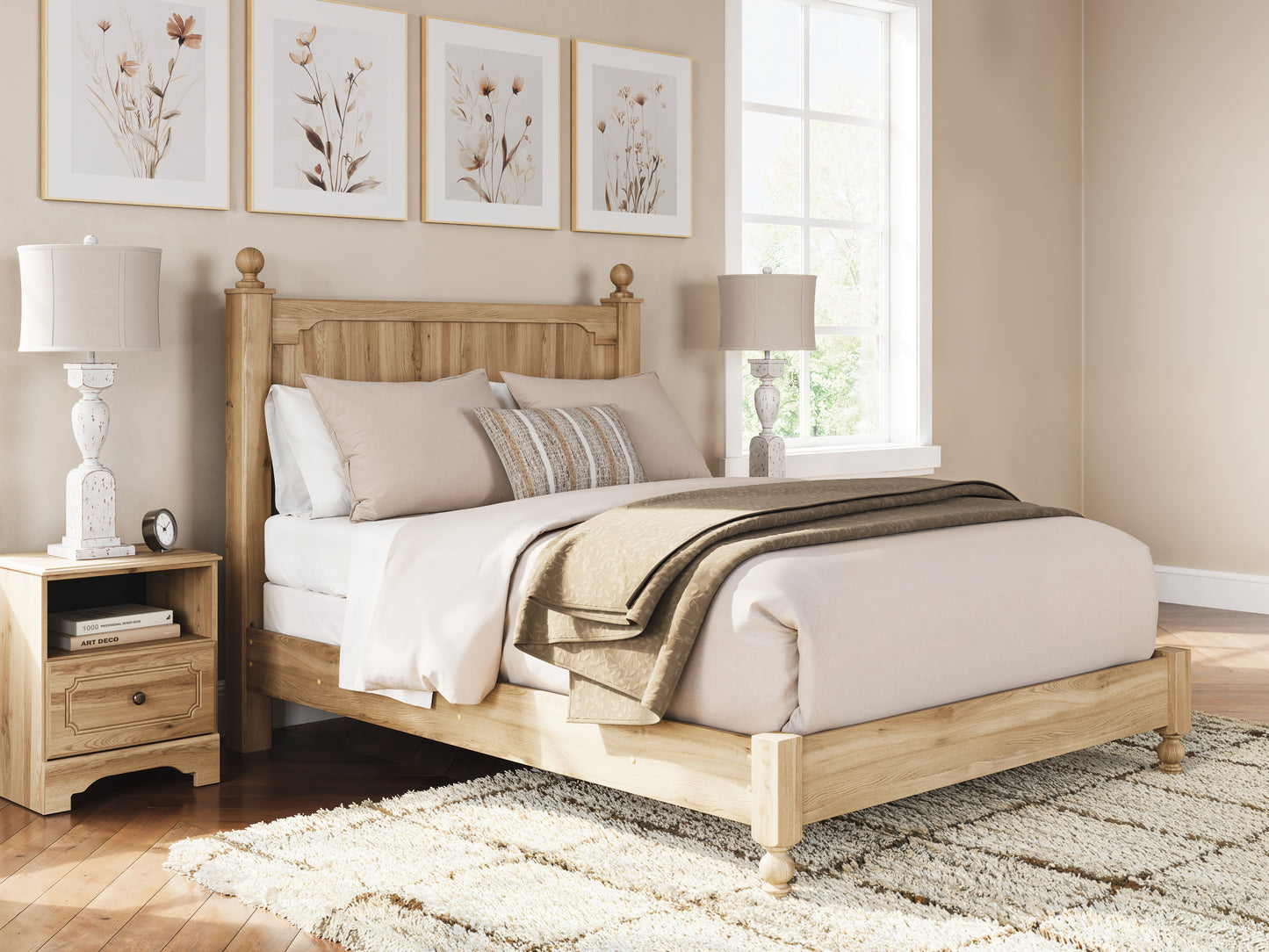 The Furniture Outlets - Ashley Furniture - Aleaport Bedroom - Queen Panel Bed / Warm Brown - PCB1075B7