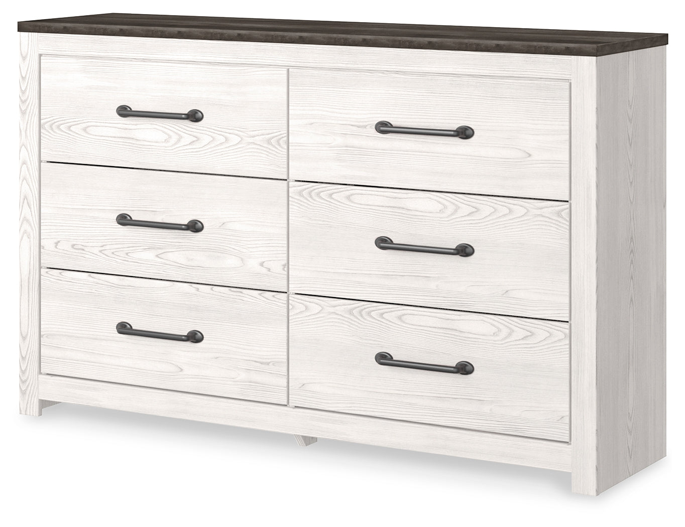 The Furniture Outlets - Ashley Furniture - Gerridan Bedroom - Six Drawer Dresser / White/Gray - B1190-31