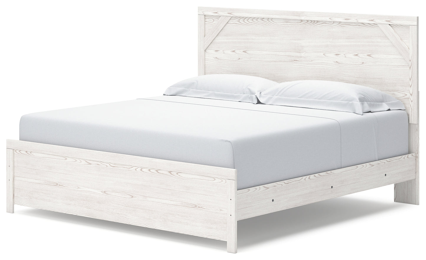 The Furniture Outlets - Ashley Furniture - Gerridan Bedroom - King Panel Bed / White/Gray - B1190B3