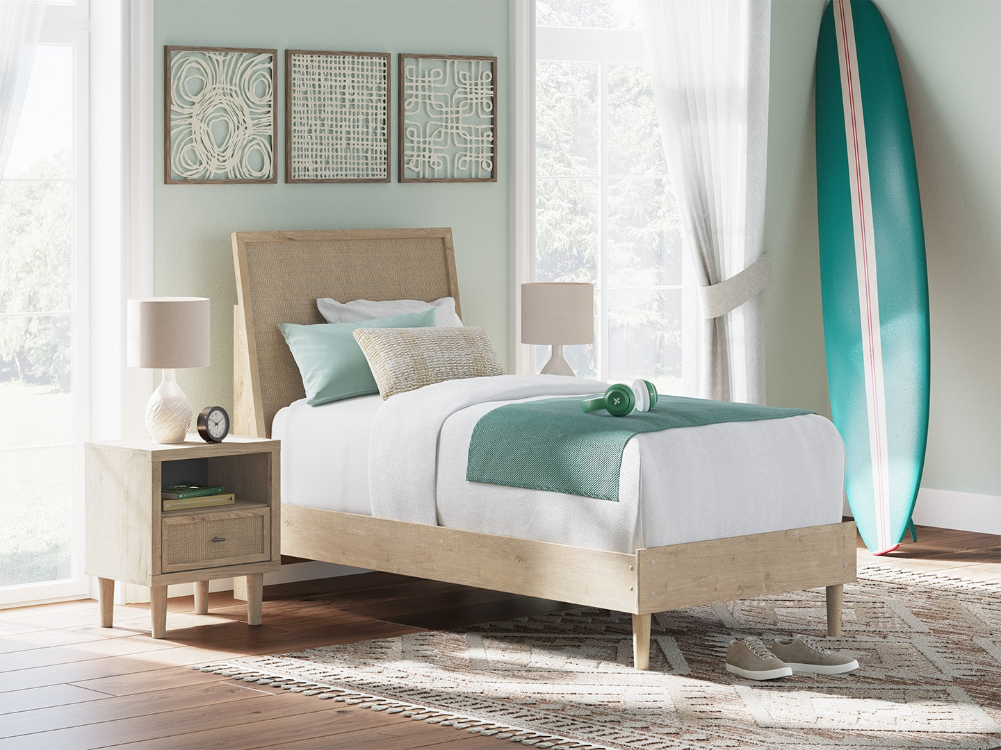 The Furniture Outlets - Ashley Furniture - Cielden Bedroom - Twin Panel Bed / Two-tone - B1199B18