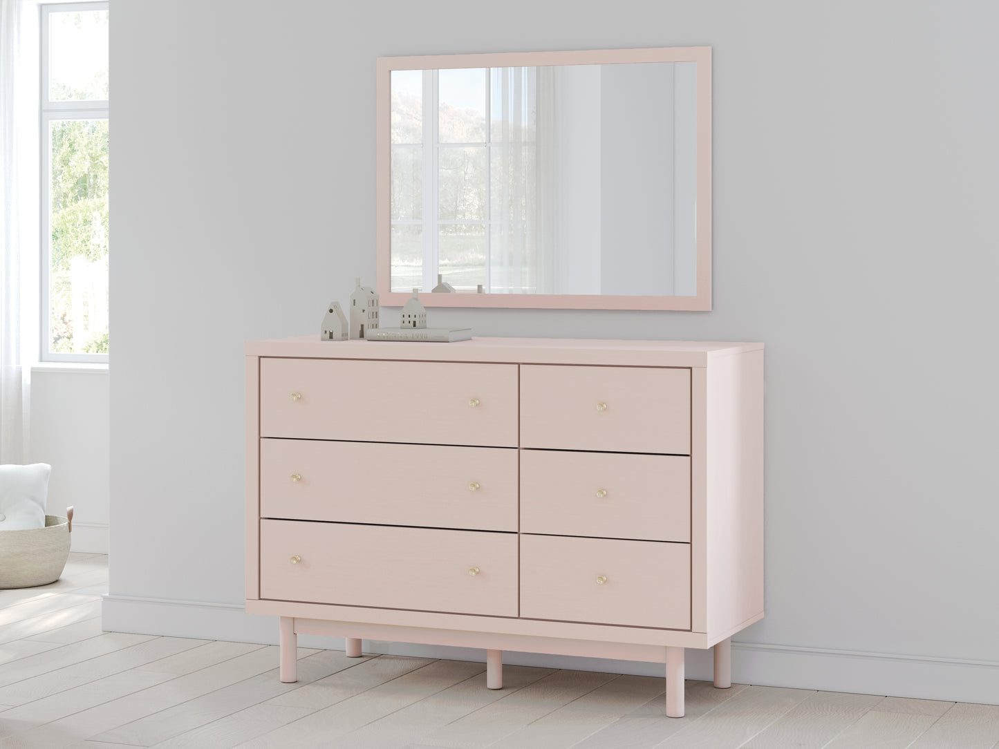 The Furniture Outlets - Ashley Furniture - Wistenpine Bedroom - Dresser and Mirror / Blush - B1323B1