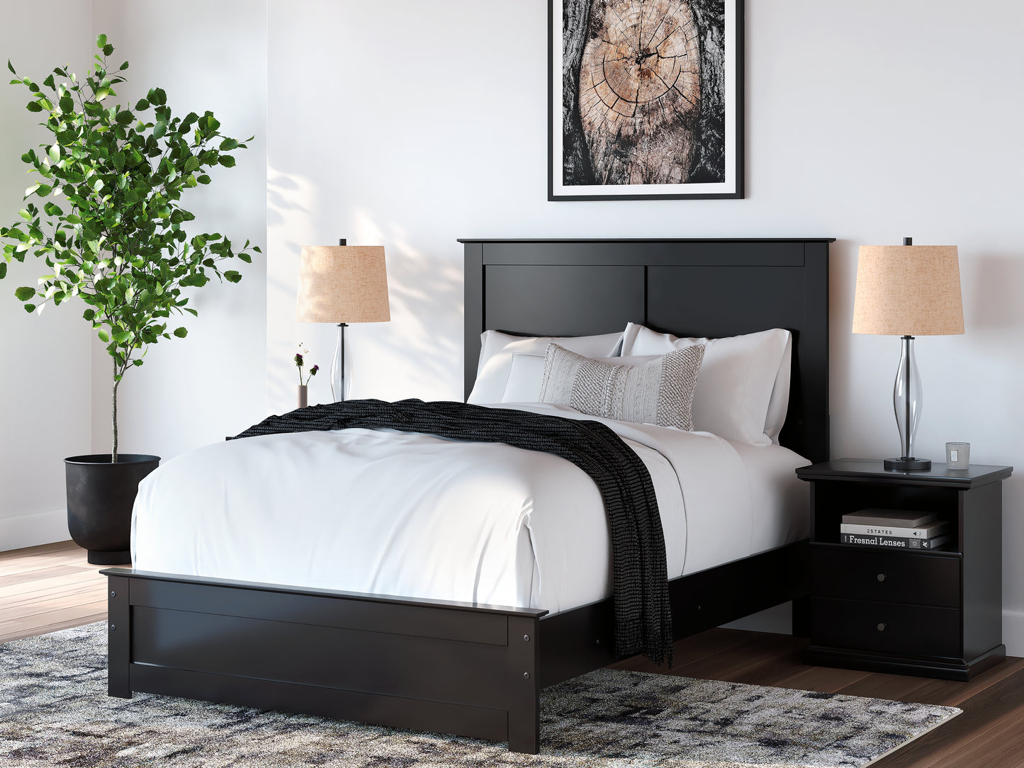 The Furniture Outlets - Ashley Furniture - Maribel Bedroom - Full Panel Bed / Black - B138B52