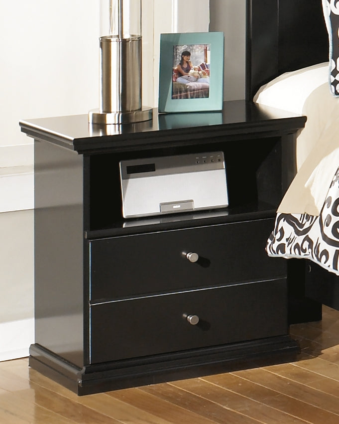 The Furniture Outlets - Ashley Furniture - Maribel Bedroom - One Drawer Night Stand / Black - B138-91