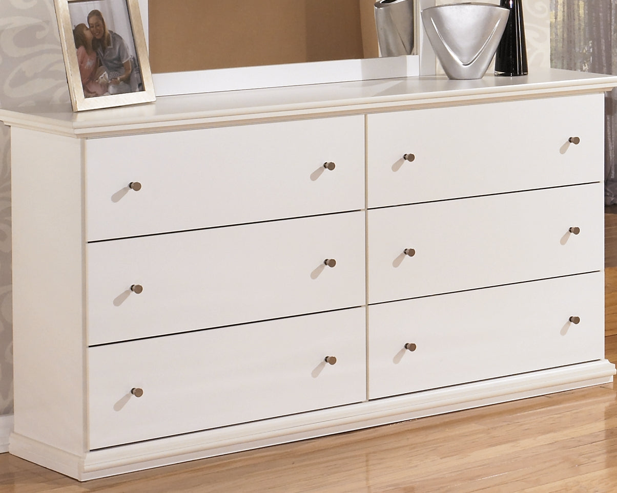 The Furniture Outlets - Ashley Furniture - Bostwick Shoals Bedroom - Six Drawer Dresser / White - B139-31