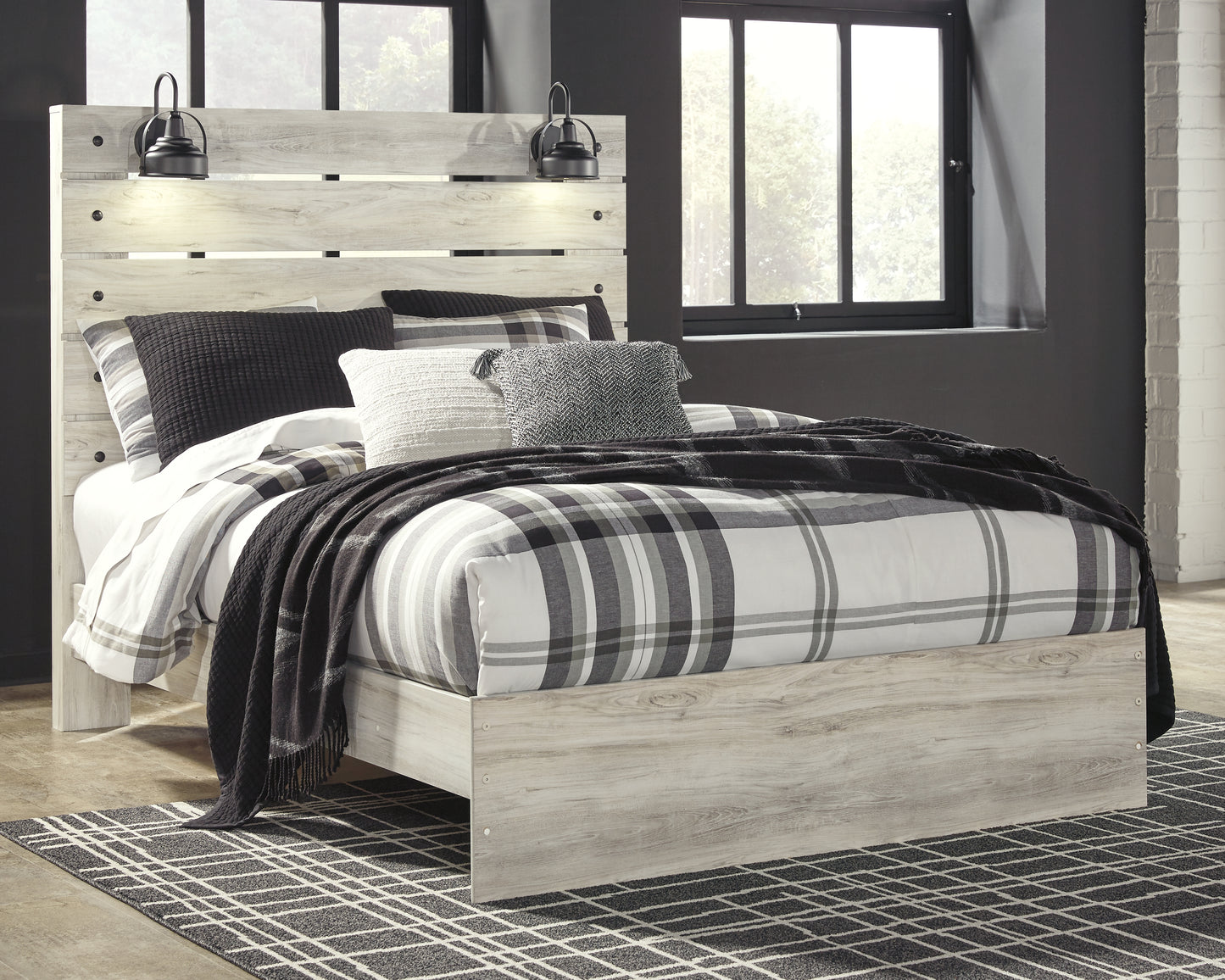 The Furniture Outlets - Ashley Furniture - Cambeck Bedroom - Queen Panel Bed / Whitewash - B192B4