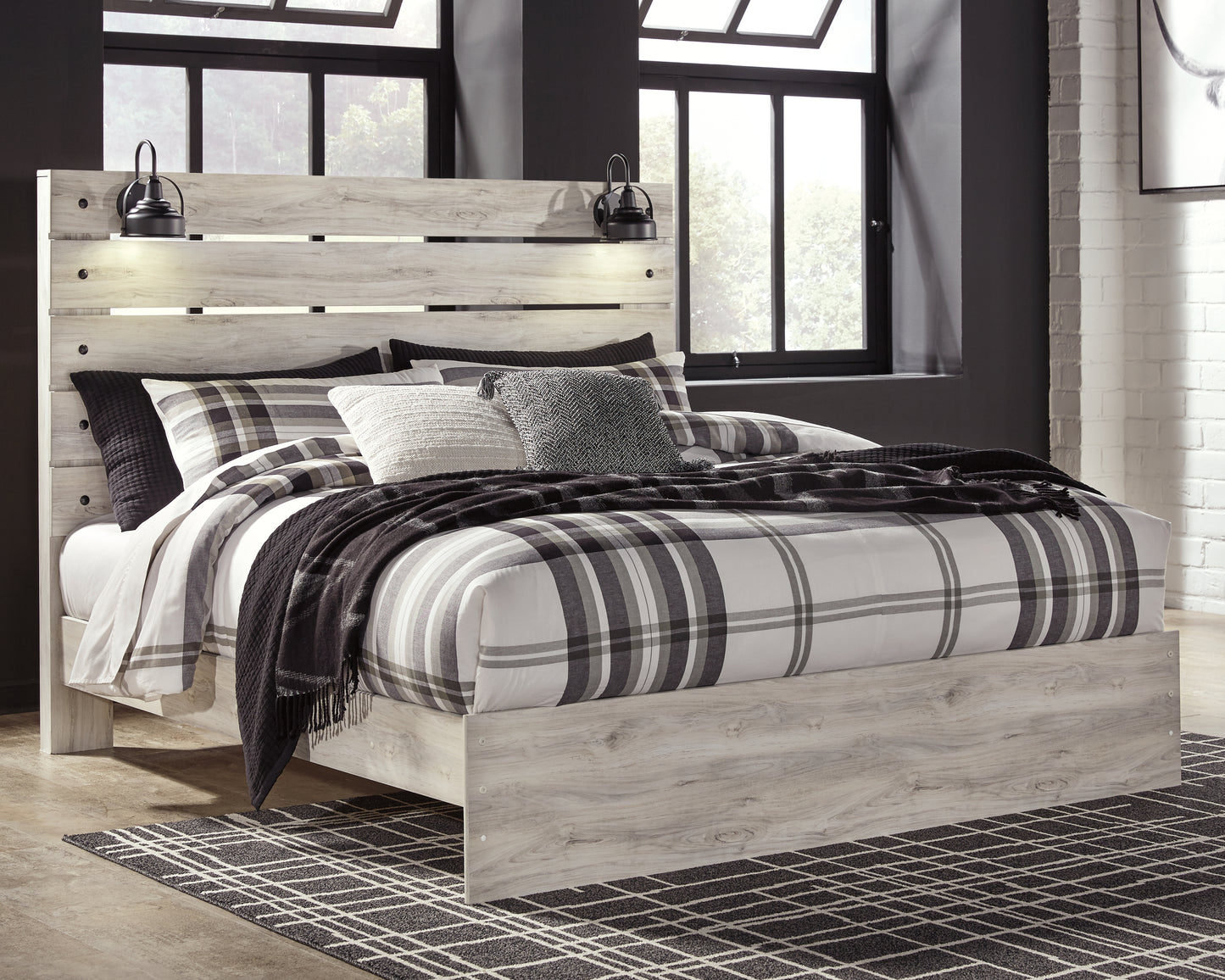 The Furniture Outlets - Ashley Furniture - Cambeck Bedroom - King Panel Bed / Whitewash - B192B28
