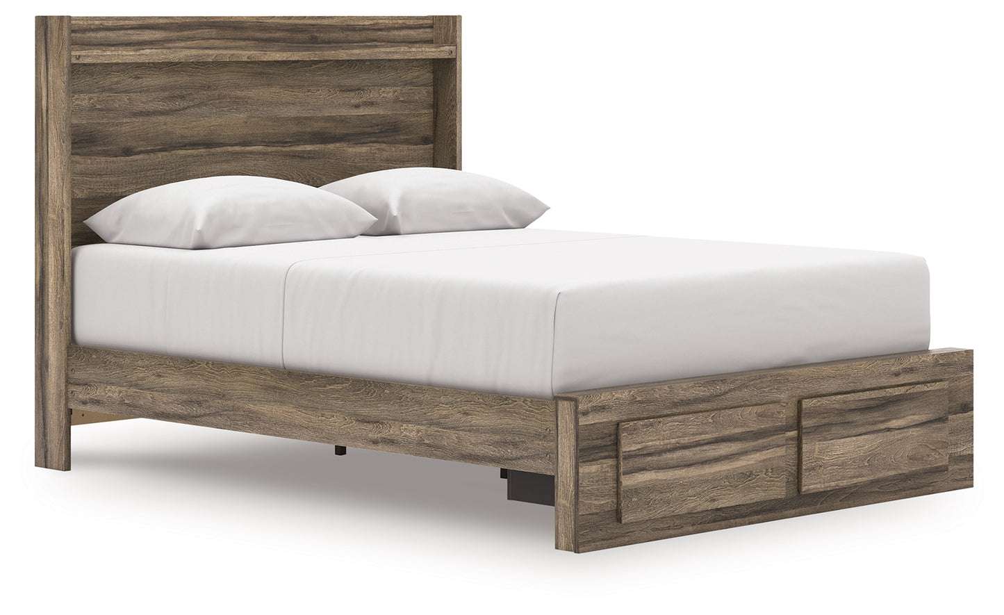The Furniture Outlets - Ashley Furniture - Elbrim Bedroom - Queen Panel Storage Bed / Brown - PCB2005B4