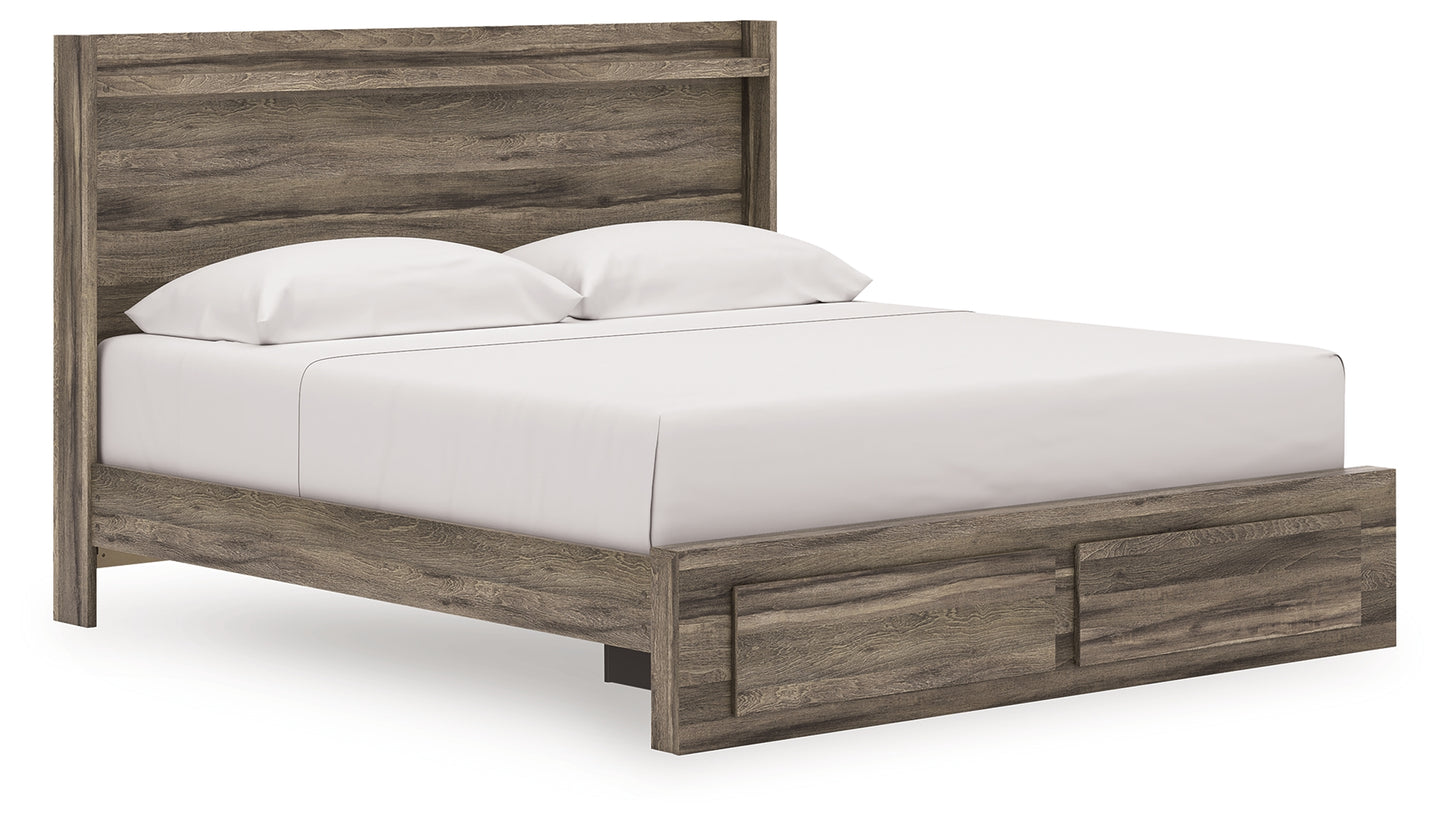 The Furniture Outlets - Ashley Furniture - Elbrim Bedroom - King Panel Storage Bed / Brown - PCB2005B7