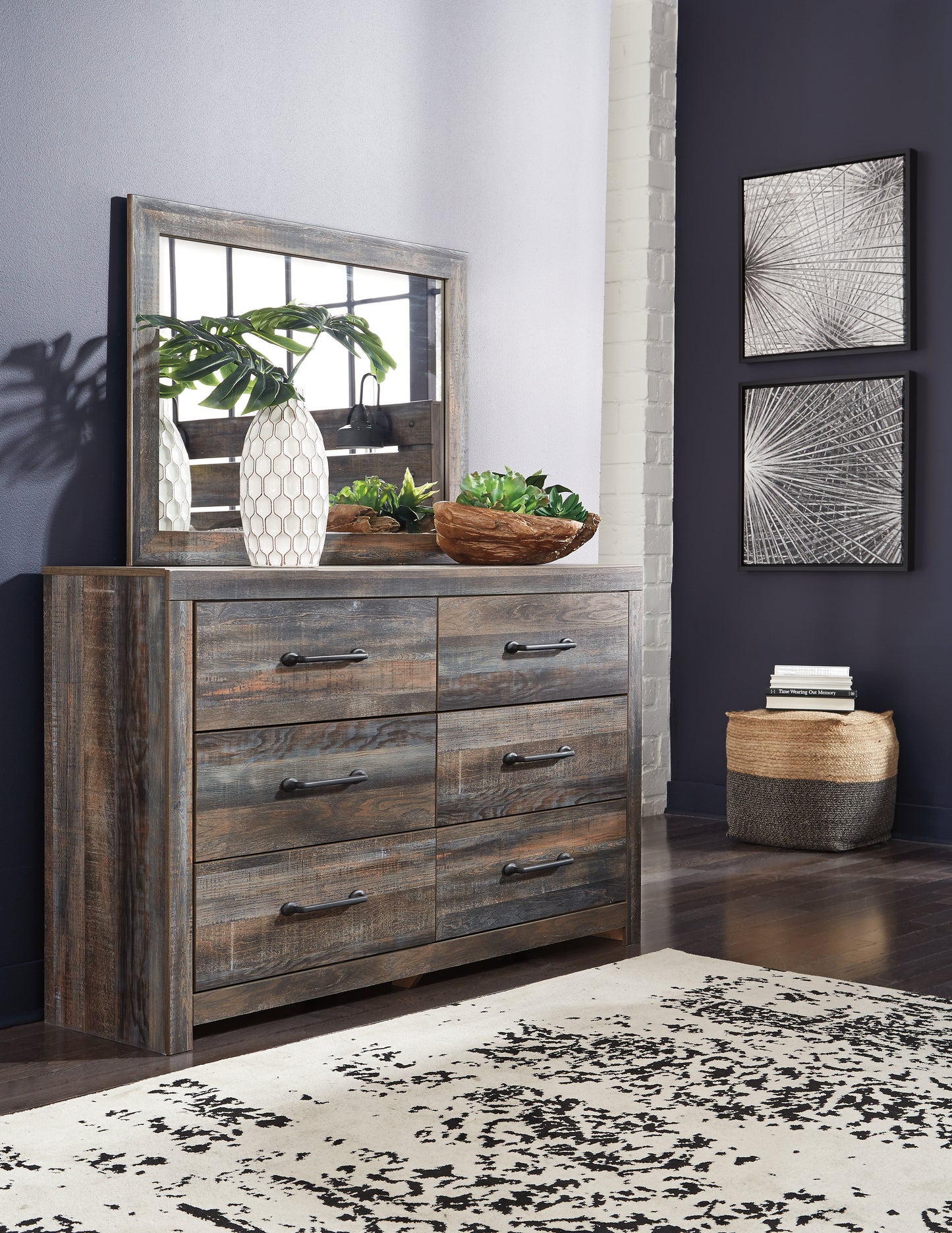 The Furniture Outlets - Ashley Furniture - Drystan Bedroom - Dresser and Mirror / Multi - B211B1