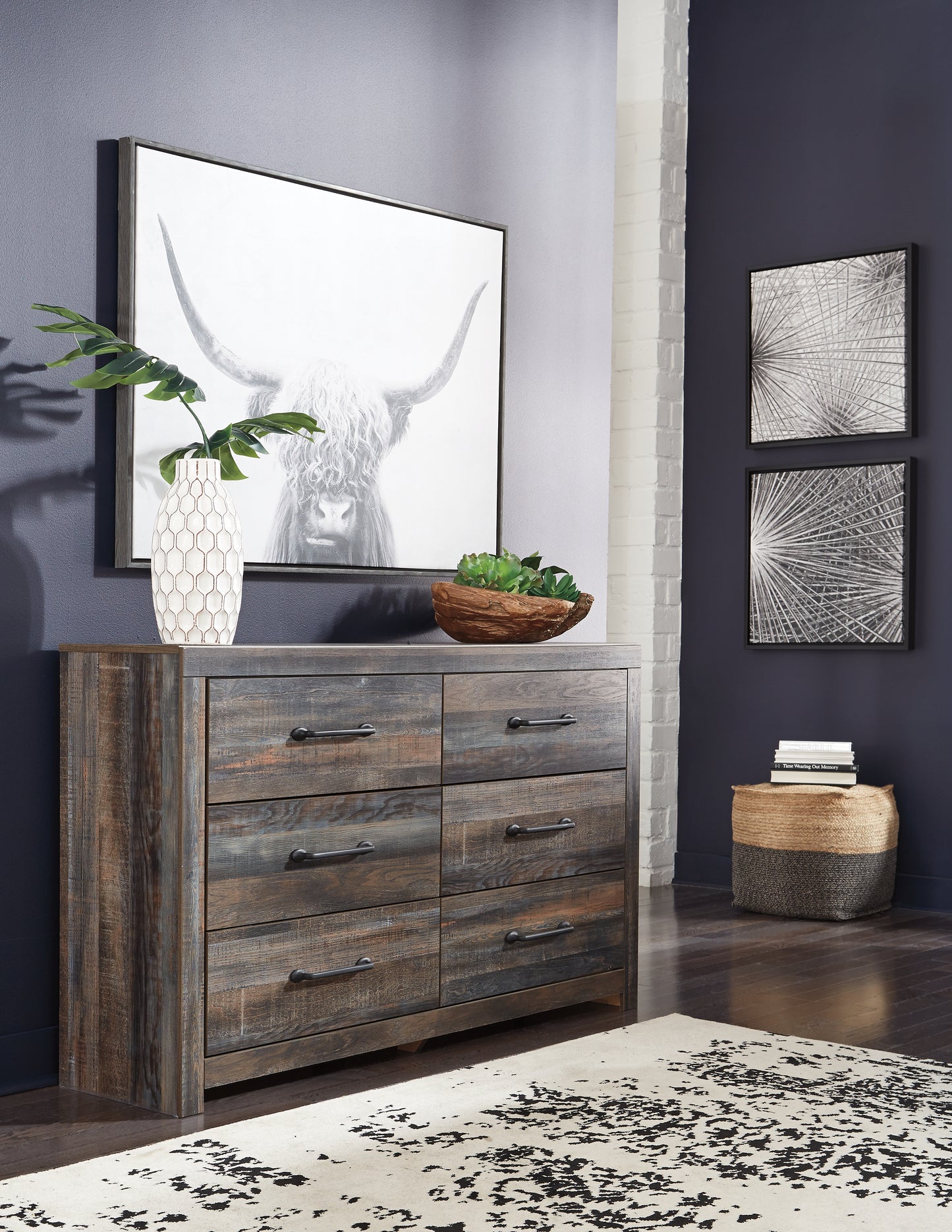 The Furniture Outlets - Ashley Furniture - Drystan Bedroom - Six Drawer Dresser / Multi - B211-31