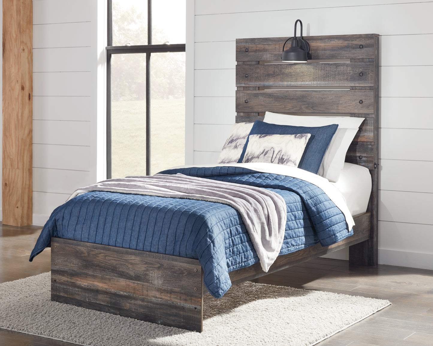 The Furniture Outlets - Ashley Furniture - Drystan Bedroom - Twin Panel Bed / Multi - B211B2
