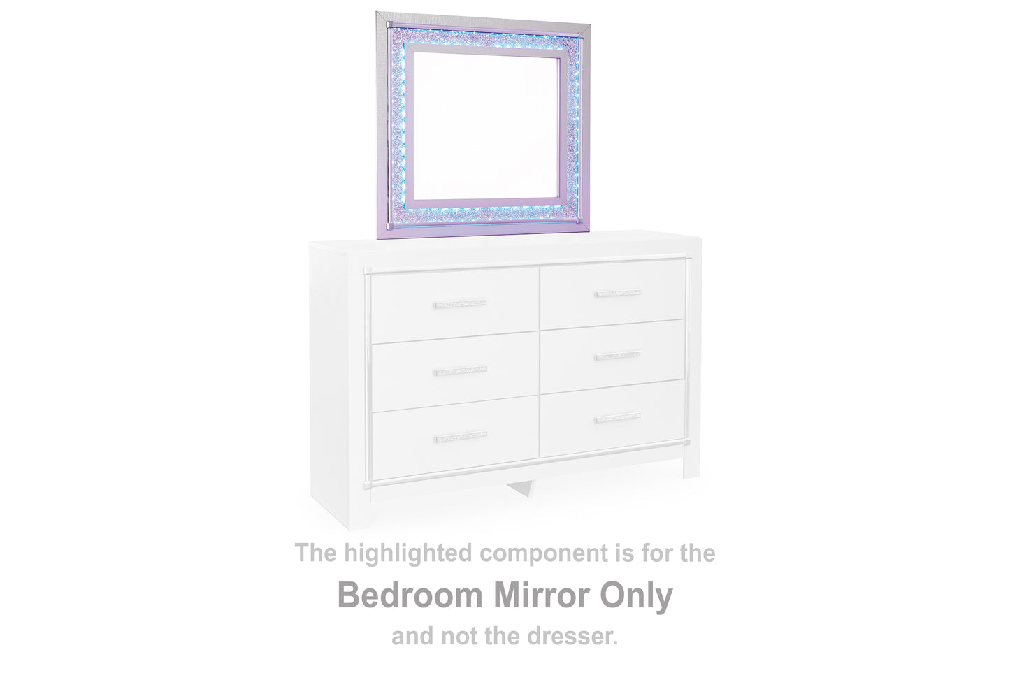 The Furniture Outlets - Ashley Furniture - Zyniden Bedroom - Bedroom Mirror / Silver - B2114-36