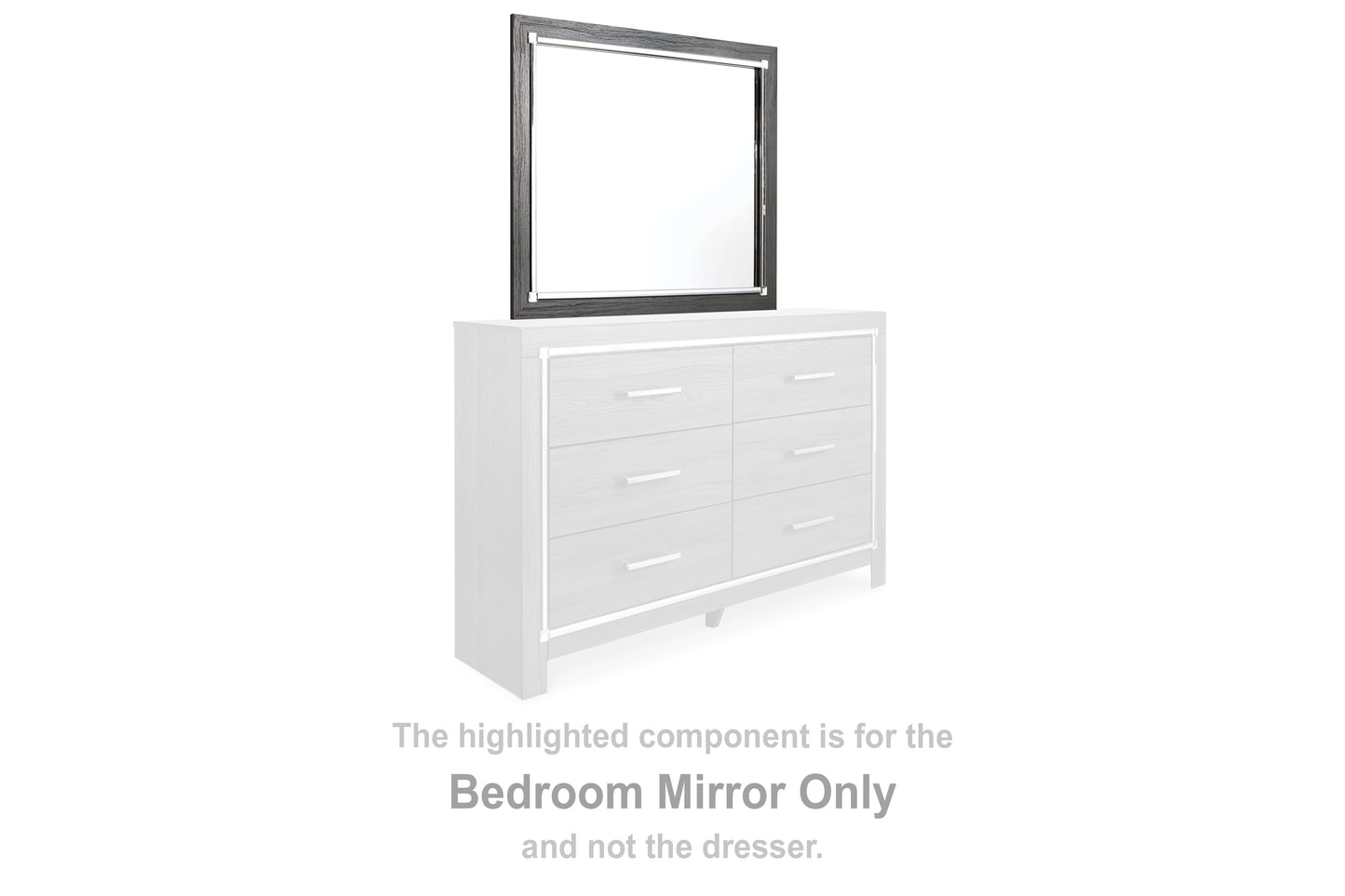 The Furniture Outlets - Ashley Furniture - Lodanna Bedroom - Bedroom Mirror / Gray - B214-36