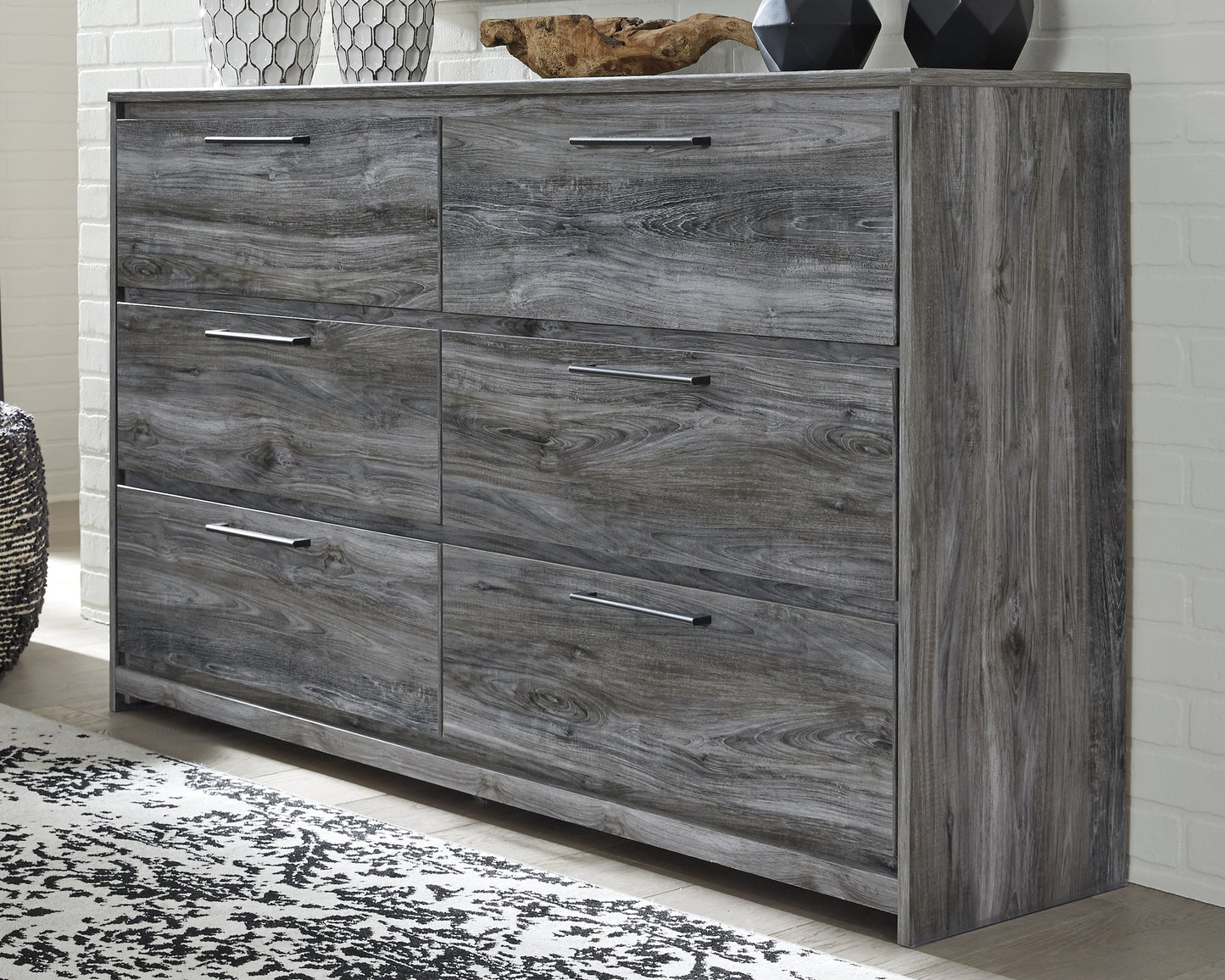 The Furniture Outlets - Ashley Furniture - Baystorm Bedroom - Six Drawer Dresser / Gray - B221-31