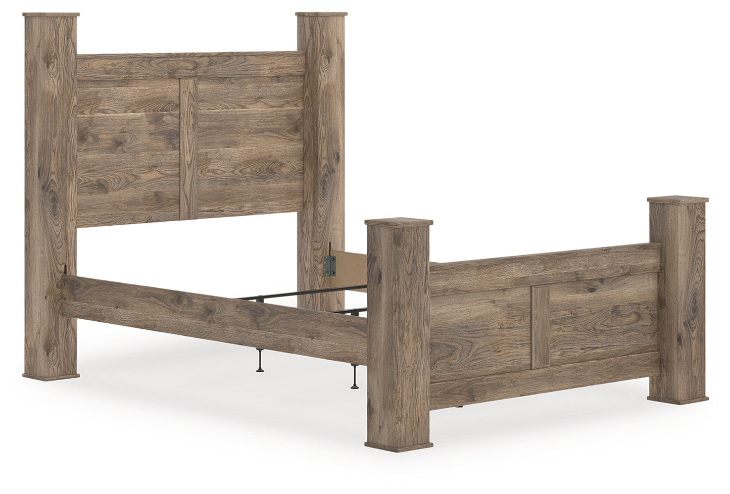 The Furniture Outlets - Ashley Furniture - Rusticott Bedroom - Queen Poster Bed / Brown - PCB2260B4
