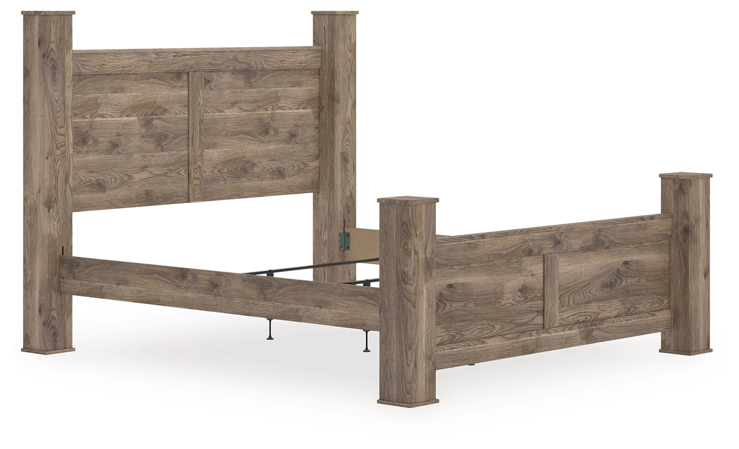 The Furniture Outlets - Ashley Furniture - Rusticott Bedroom - King Poster Bed / Brown - PCB2260B7