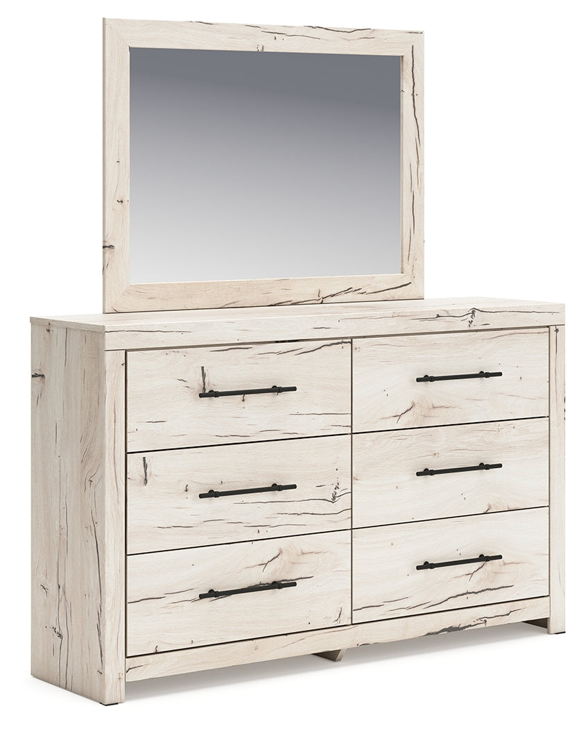 The Furniture Outlets - Ashley Furniture - Lawroy Bedroom - Dresser and Mirror / Light Natural - B2310B1