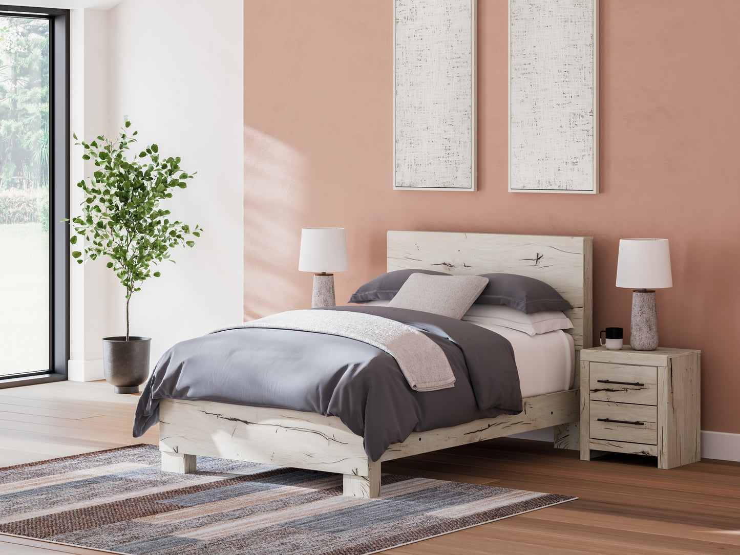 The Furniture Outlets - Ashley Furniture - Lawroy Bedroom - Full Panel Bed / Light Natural - B2310B16