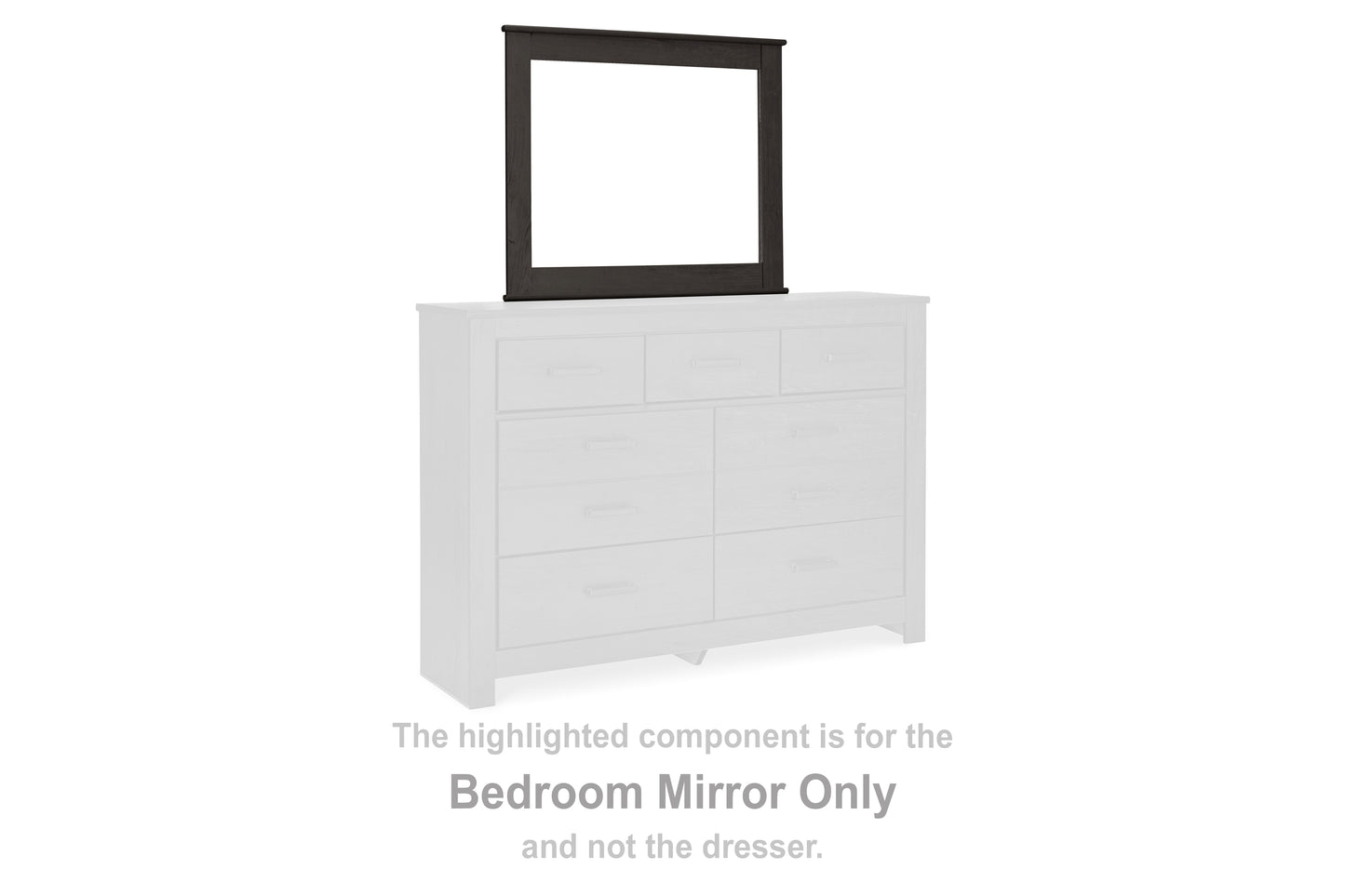 The Furniture Outlets - Ashley Furniture - Brinxton Bedroom - Bedroom Mirror / Charcoal - B249-36