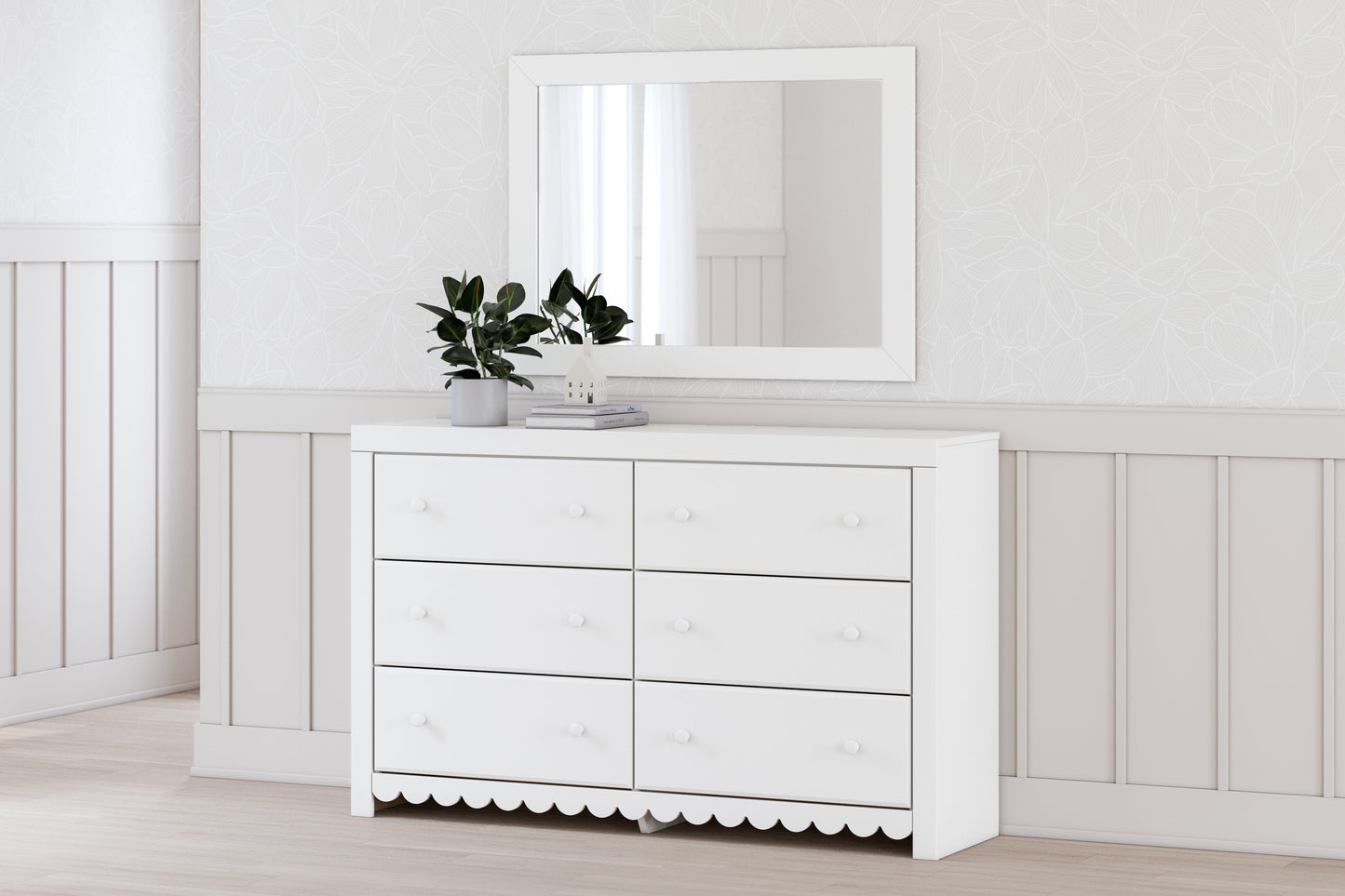 The Furniture Outlets - Ashley Furniture - Mollviney Bedroom - Full Panel Bed / White - B2540B3