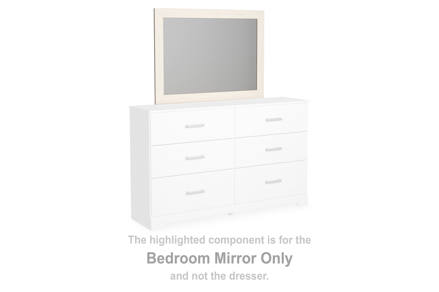 The Furniture Outlets - Ashley Furniture - Stelsie Bedroom - Bedroom Mirror / White - B2588-36