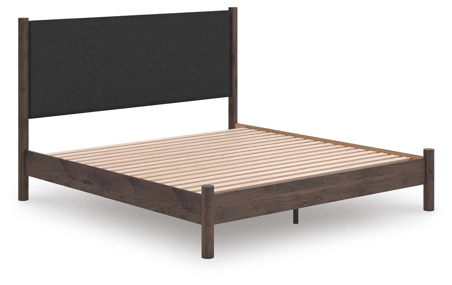 The Furniture Outlets - Ashley Furniture - Pamytta Bedroom - King Upholstered Panel Platform Bed / Brown - PCB2614B28