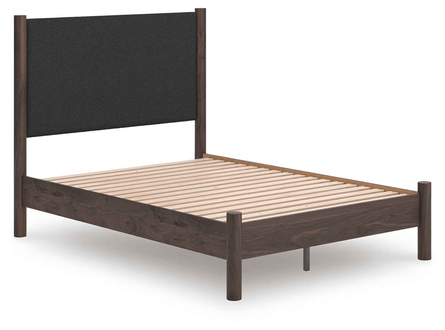 The Furniture Outlets - Ashley Furniture - Pamytta Bedroom - Full Upholstered Panel Platform Bed / Brown - PCB2614B10