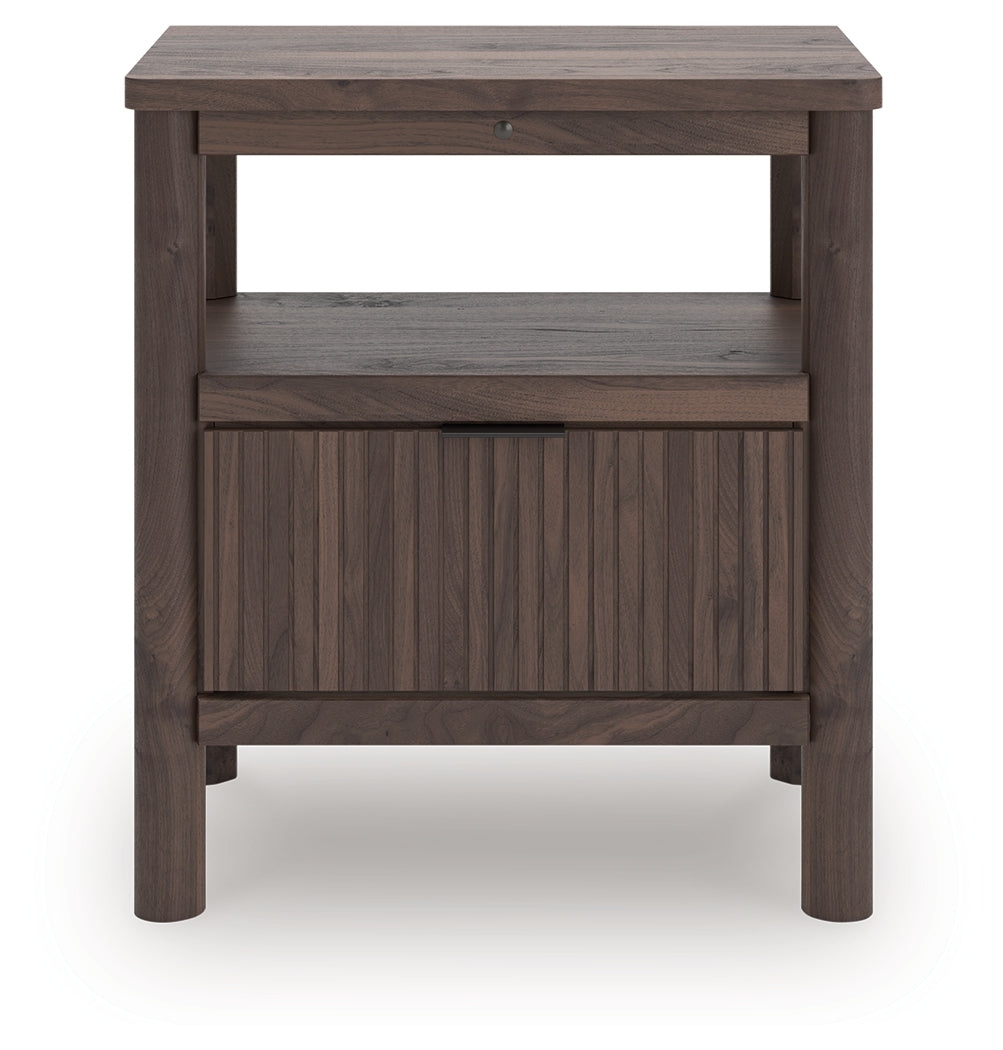 The Furniture Outlets - Ashley Furniture - Pamytta Bedroom - One Drawer Night Stand / Brown - PCB2614-91