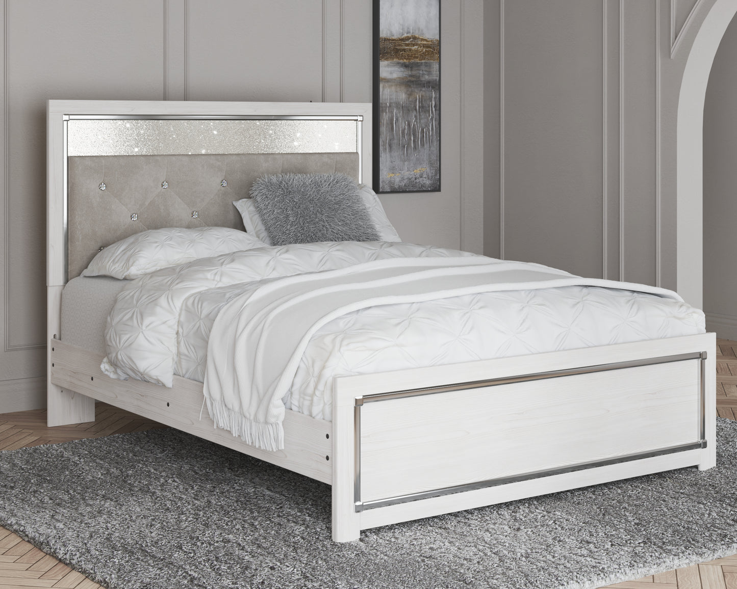 The Furniture Outlets - Ashley Furniture - Altyra Bedroom - Queen Panel Bed / White - B2640B2