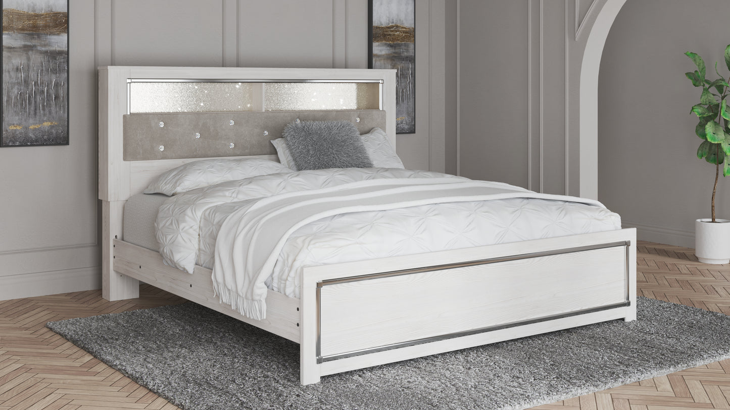 The Furniture Outlets - Ashley Furniture - Altyra Bedroom - King Panel Bookcase Bed / White - B2640B5