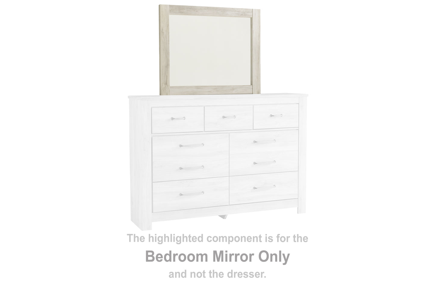 The Furniture Outlets - Ashley Furniture - Bellaby Bedroom - Bedroom Mirror / Whitewash - B331-36