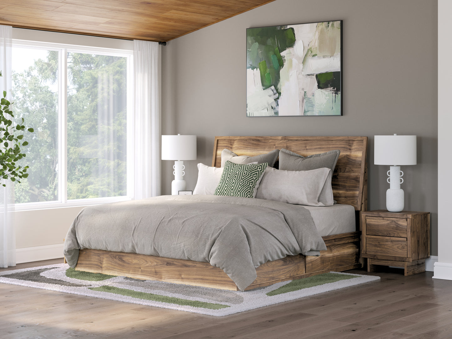 The Furniture Outlets - Ashley Furniture - Chirason Bedroom - King Panel Bed with Storage / Brown - PCB3367B14