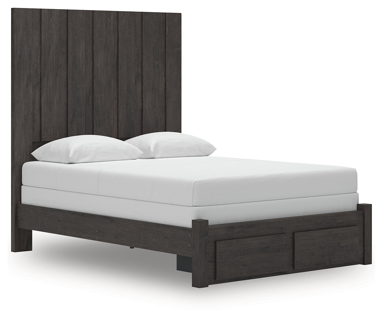 The Furniture Outlets - Ashley Furniture - Fraluna Bedroom - Queen Panel Storage Bed / Charcoal - PCB3370B4
