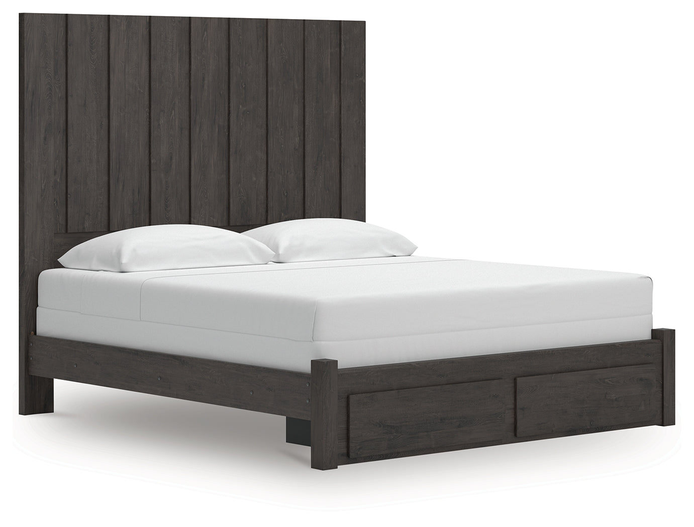 The Furniture Outlets - Ashley Furniture - Fraluna Bedroom - King Panel Storage Bed / Charcoal - PCB3370B9
