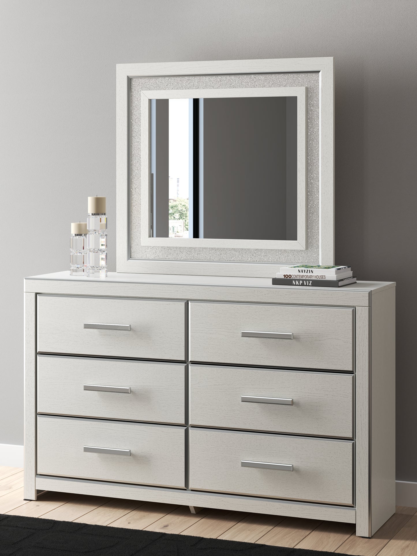 The Furniture Outlets - Ashley Furniture - Zuraleus Bedroom - Dresser and Mirror / White - PCB3381B1