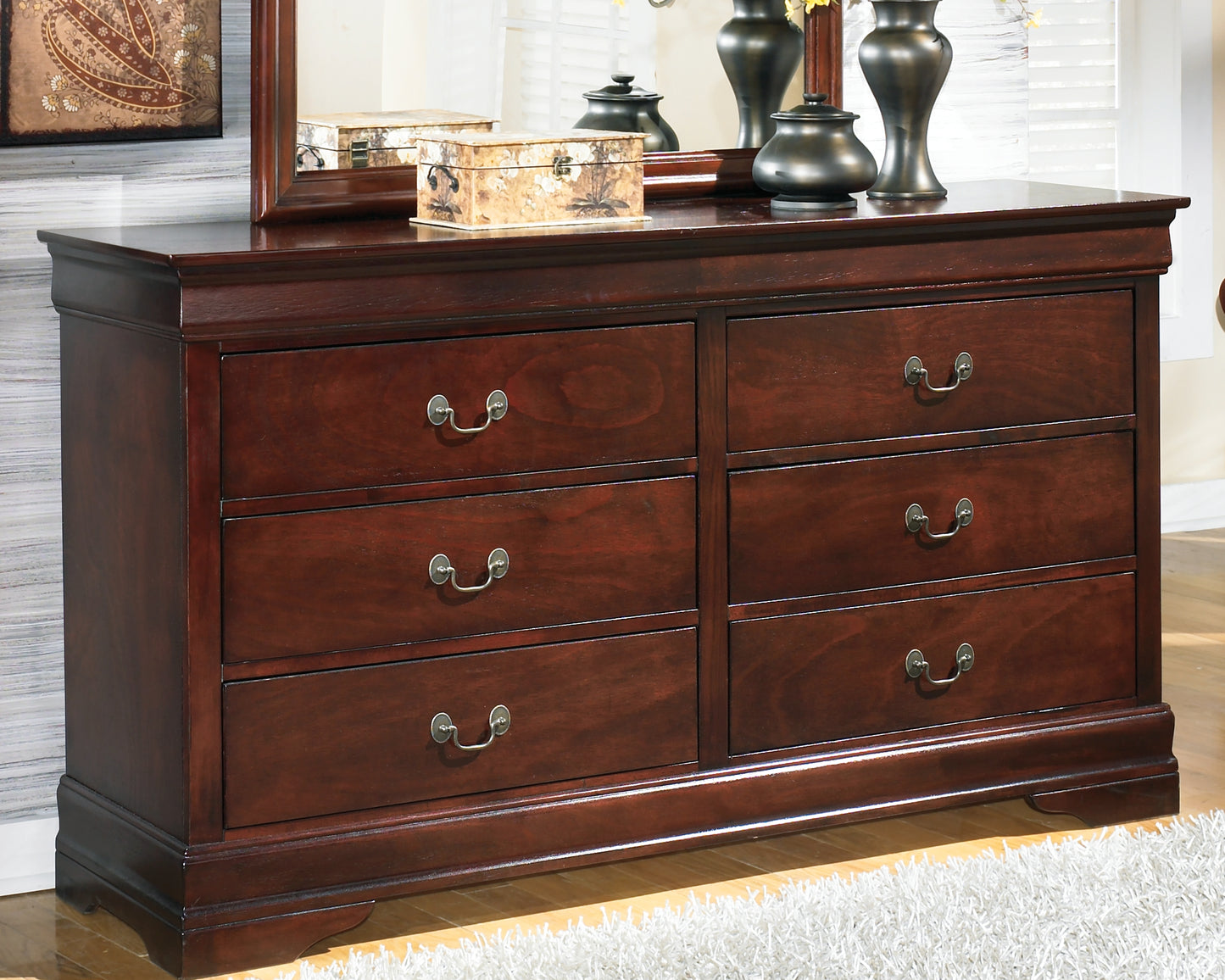 The Furniture Outlets - Ashley Furniture - Alisdair Bedroom - Dresser / Reddish Brown - B376-31