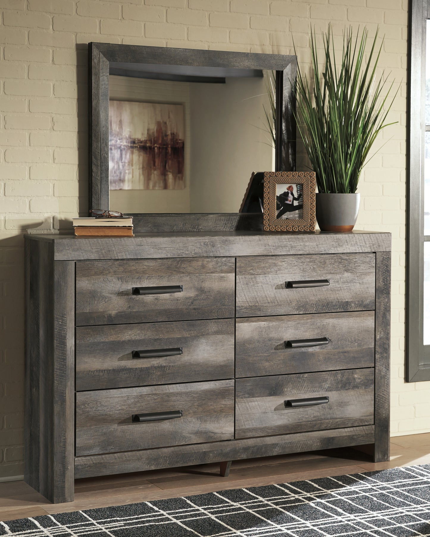 The Furniture Outlets - Ashley Furniture - Wynnlow Bedroom - Dresser and Mirror / Gray - B440B1