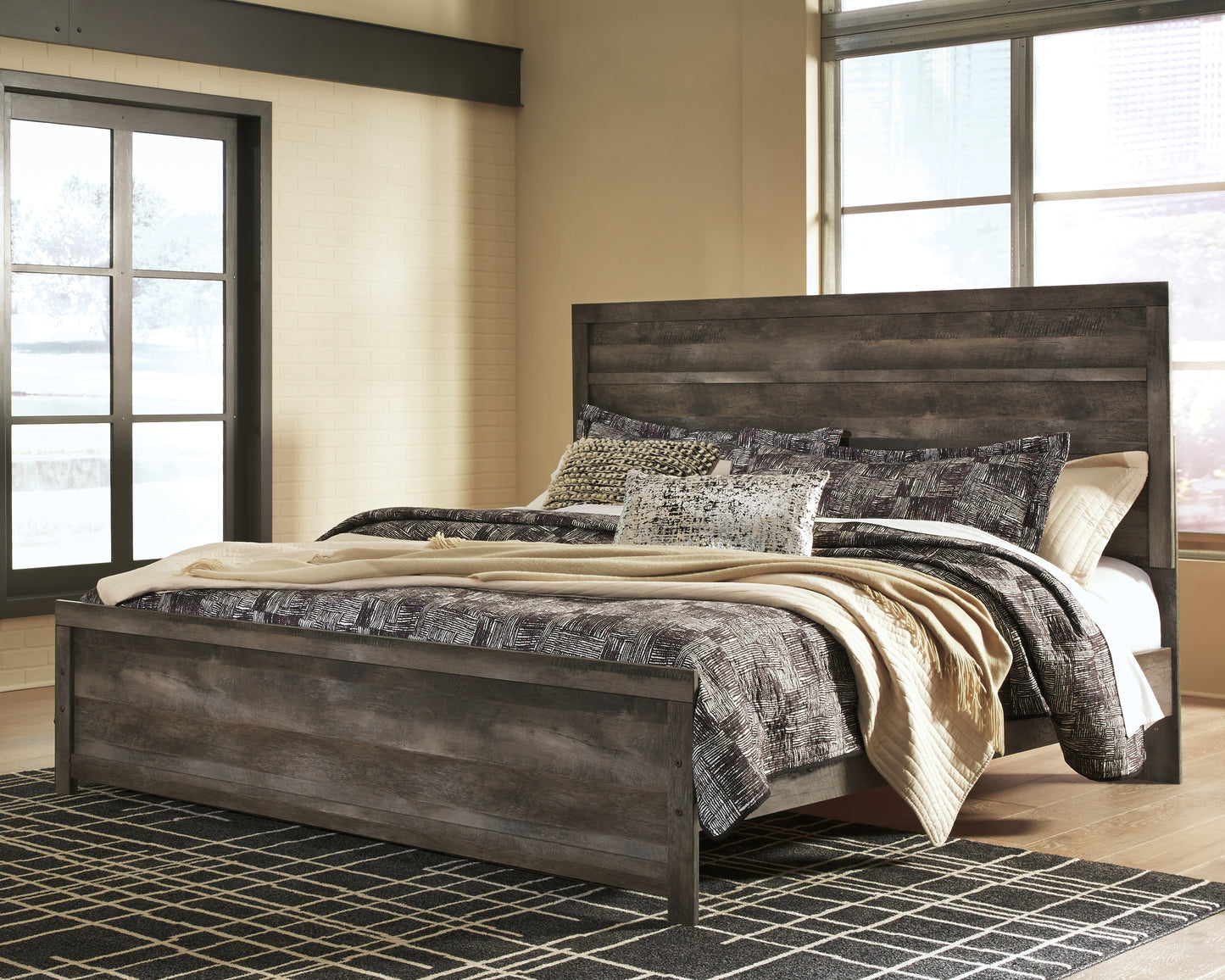 The Furniture Outlets - Ashley Furniture - Wynnlow Bedroom - King Panel Bed / Gray - B440B8