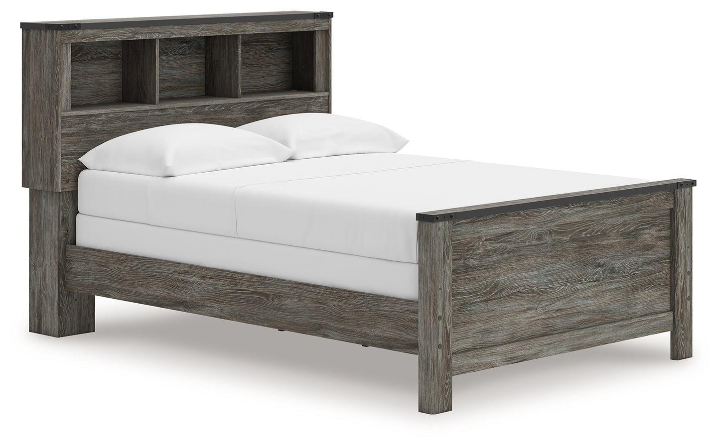 The Furniture Outlets - Ashley Furniture - Frandern Bedroom - Full Bookcase Panel Bed / Gray - B4480B3