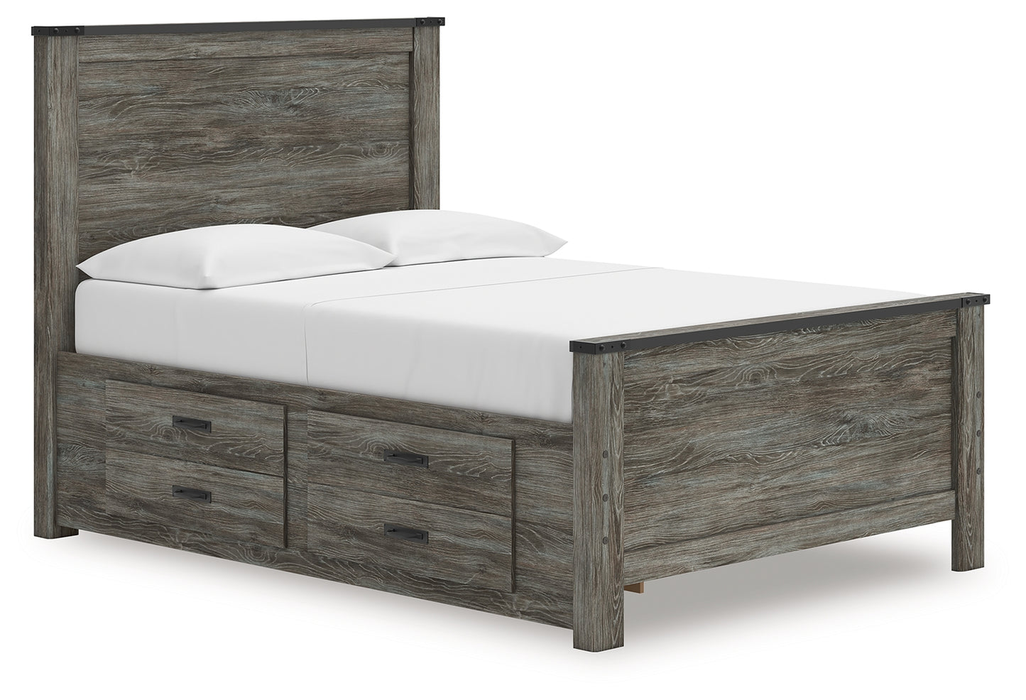 The Furniture Outlets - Ashley Furniture - Frandern Bedroom - Full Panel Bed with Storage / Black/Gray - B4480B24