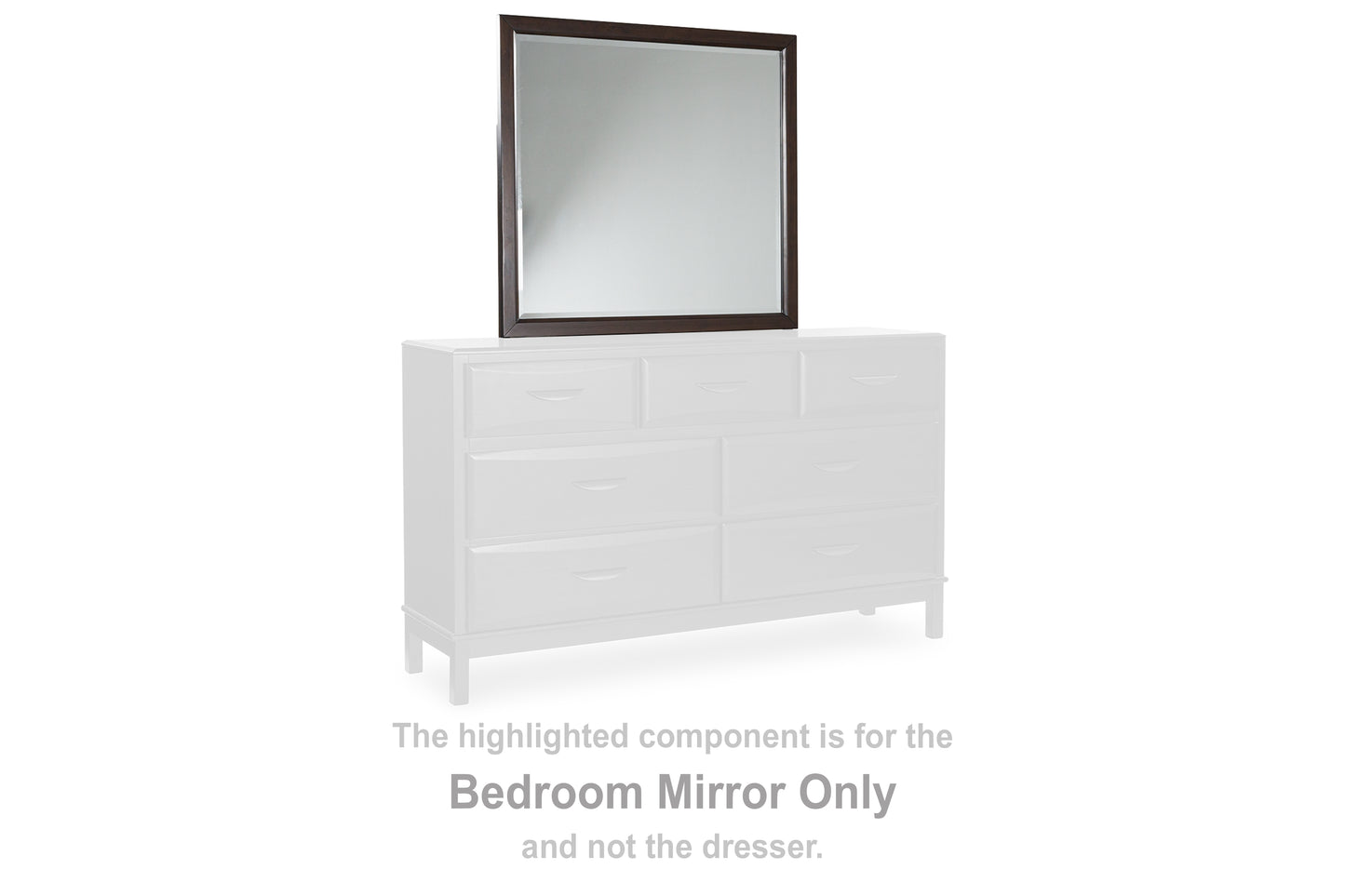 The Furniture Outlets - Ashley Furniture - Vanmore Bedroom - Bedroom Mirror / Dark Brown - B479-36