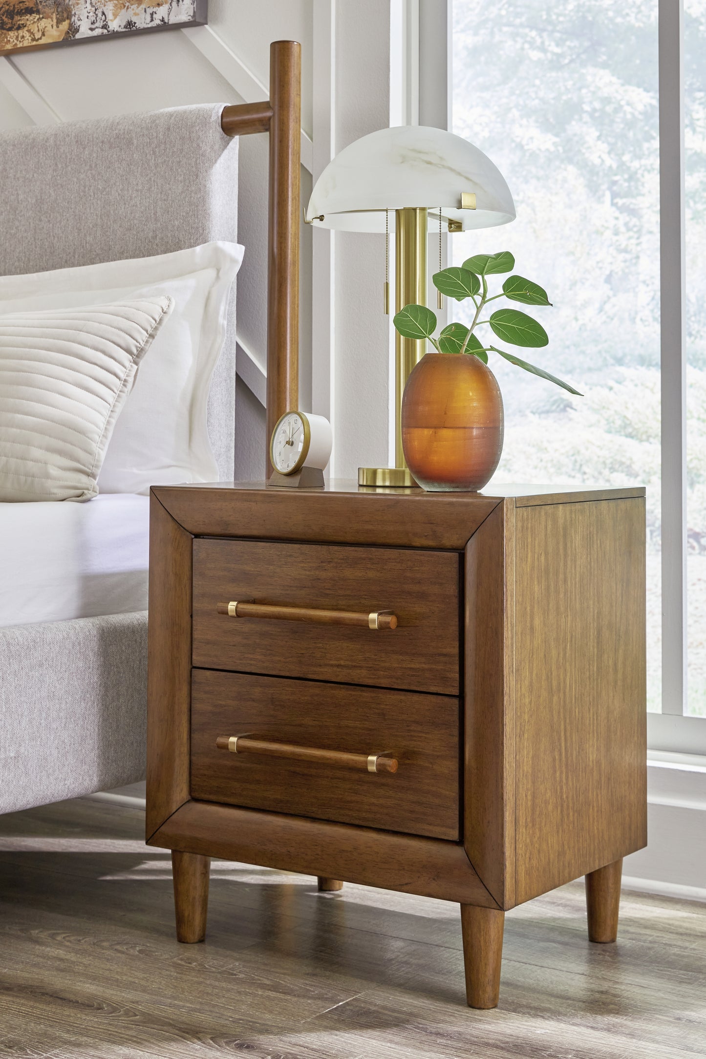 The Furniture Outlets - Ashley Furniture - Lyncott Bedroom - Two Drawer Night Stand / Brown - B615-92