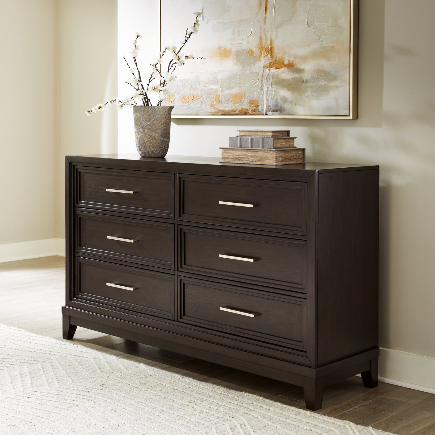 The Furniture Outlets - Ashley Furniture - Neymorton Bedroom - Dresser / Dark Grayish Brown - B618-31